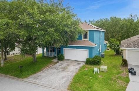 view of front of home with a front yard