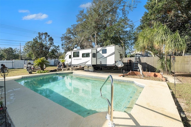 view of pool featuring a patio area