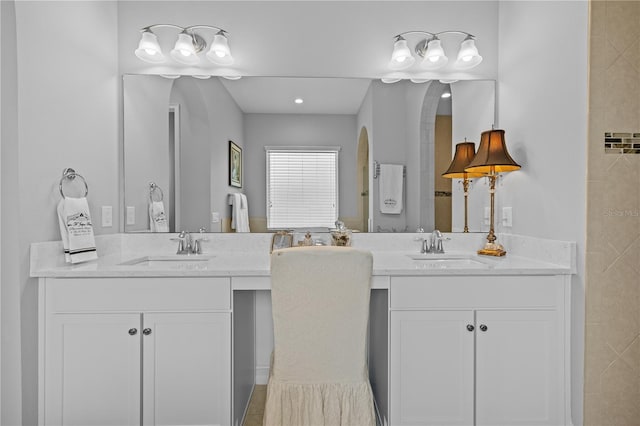 bathroom with vanity