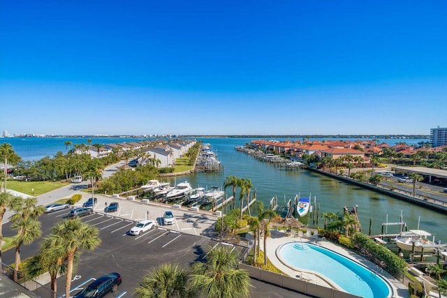 1591 Gulf Blvd Unit 504S, Clearwater Beach, FL 33767 - bird's eye view of a nearby body of water and a pool