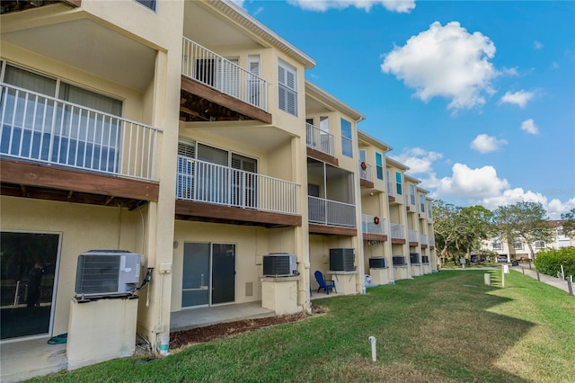 view of property with central AC