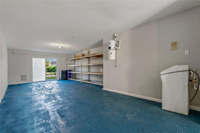 unfurnished living room featuring a textured ceiling