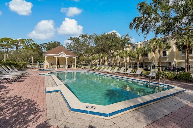 view of pool with a patio