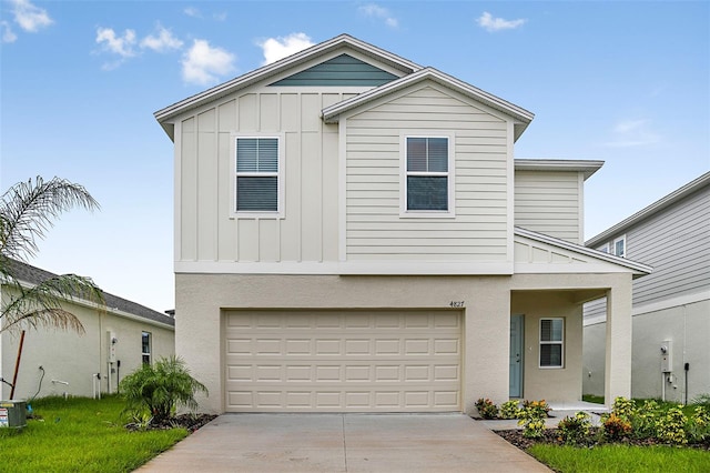 view of front of home featuring a garage