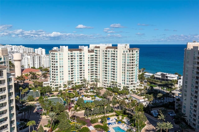 view of property with a water view