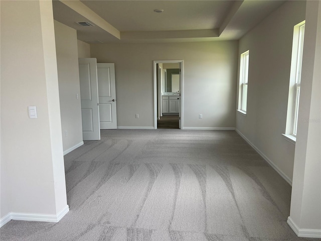 16033 7th Ave E, Bradenton, FL 34212 - unfurnished room featuring a raised ceiling, carpet floors, and baseboards