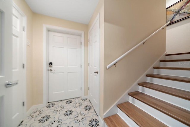 entryway with light wood-type flooring