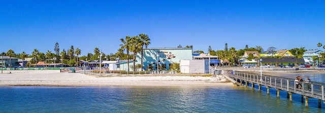 water view with a view of the beach