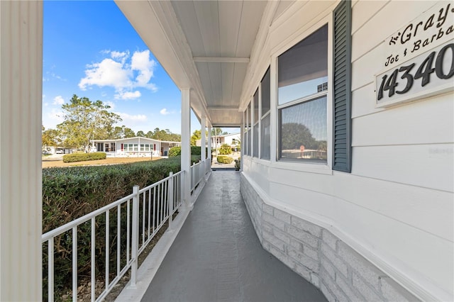 balcony with covered porch