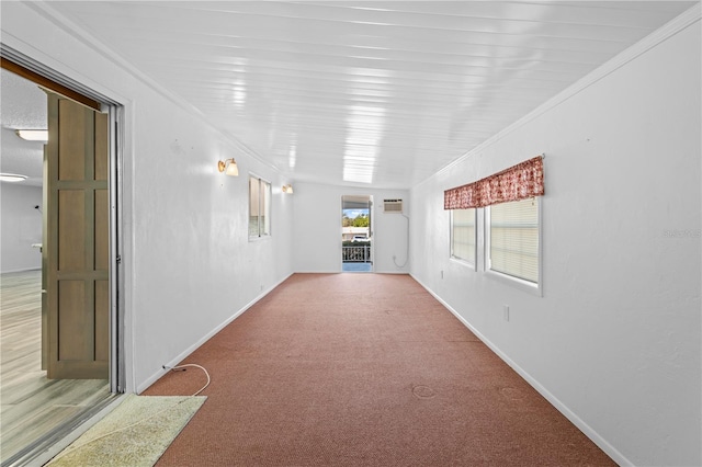 interior space featuring crown molding