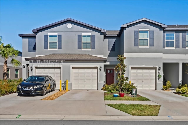 view of front of home featuring a garage