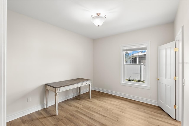 interior space featuring light hardwood / wood-style flooring