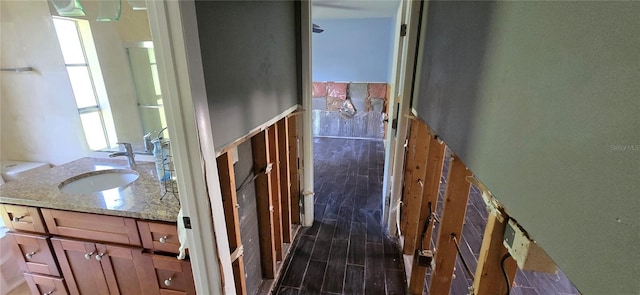 6906 Quail Hollow Blvd, Wesley Chapel, FL 33544 - bathroom with vanity and wood finished floors