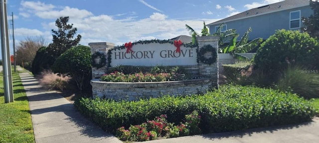 view of community sign