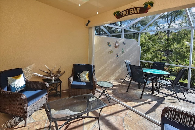 view of sunroom