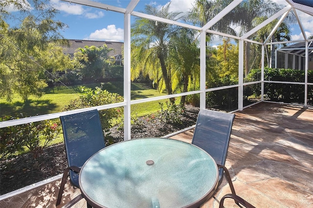 view of sunroom