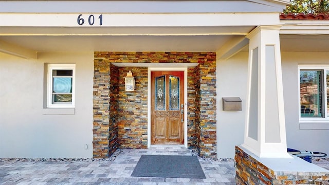 view of doorway to property