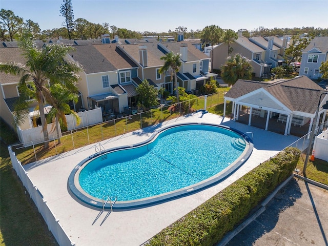 view of pool featuring a patio