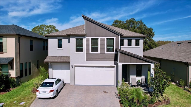 view of front of home featuring a garage