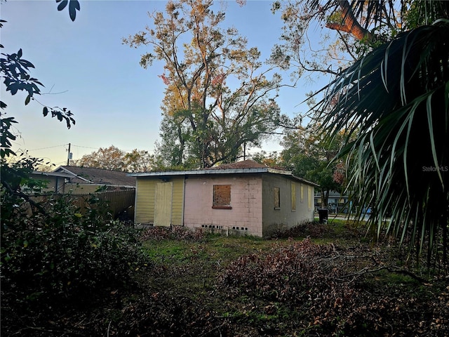 view of side of property