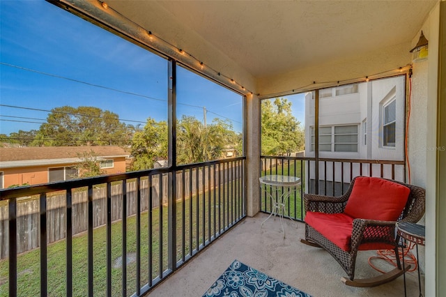 view of sunroom / solarium