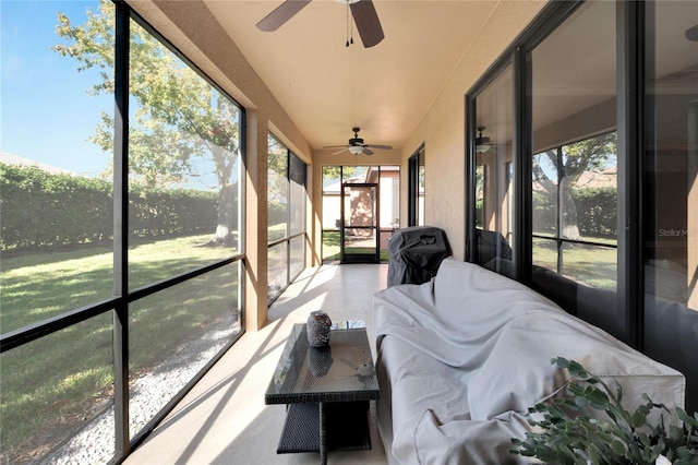 view of sunroom