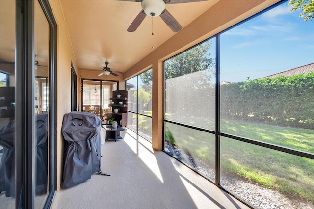 view of sunroom