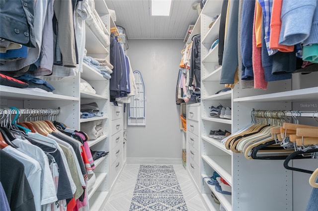 view of walk in closet