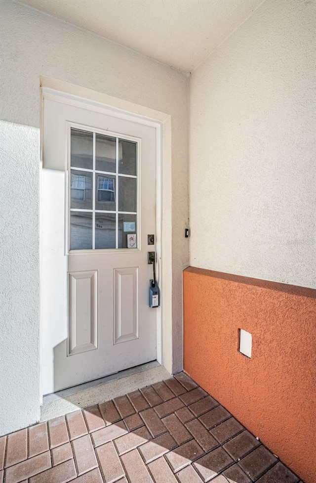 view of doorway to property