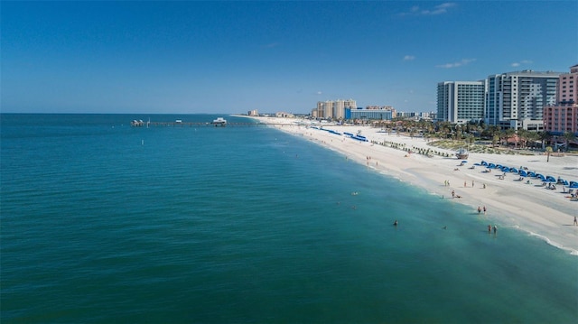 property view of water with a view of the beach