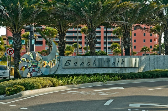 view of community sign