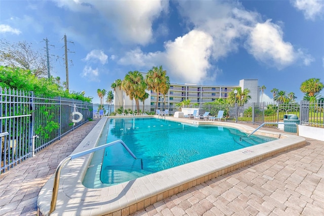 view of pool with a patio