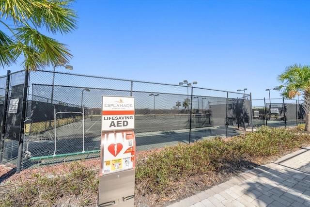 view of tennis court