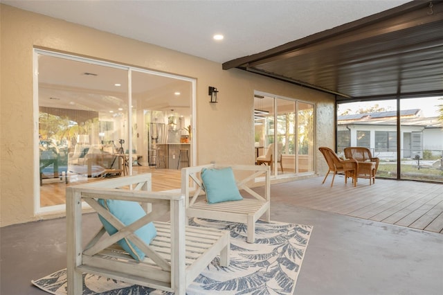 view of sunroom / solarium