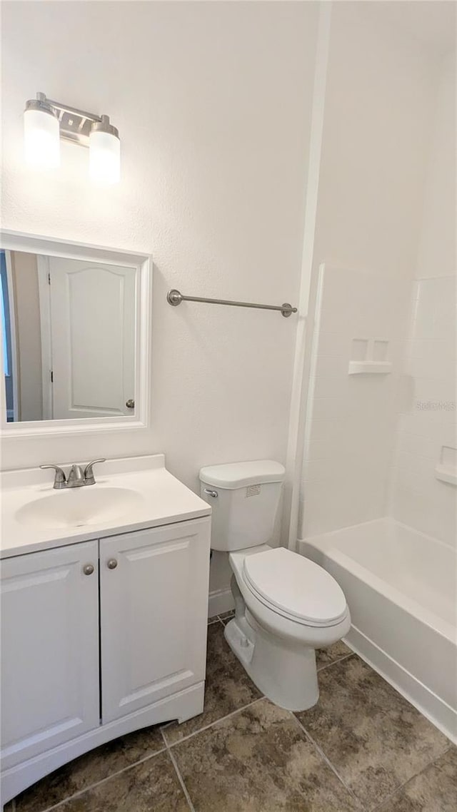 9060 Moonlit Meadows Loop, Riverview, FL 33578 - full bathroom with vanity, toilet,  shower combination, and tile patterned floors