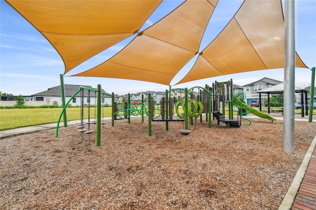 8144 Sequester Loop, Land O Lakes, FL 34637 - communal playground featuring a lawn and a residential view