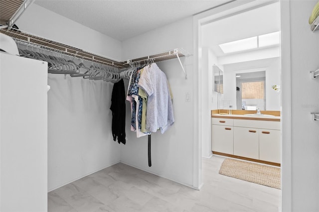 spacious closet featuring sink