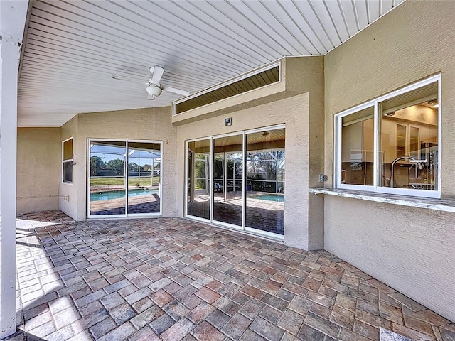 view of patio / terrace with ceiling fan