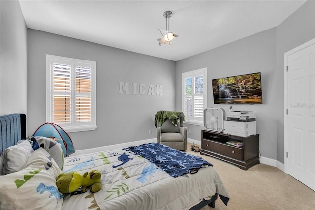 view of carpeted bedroom