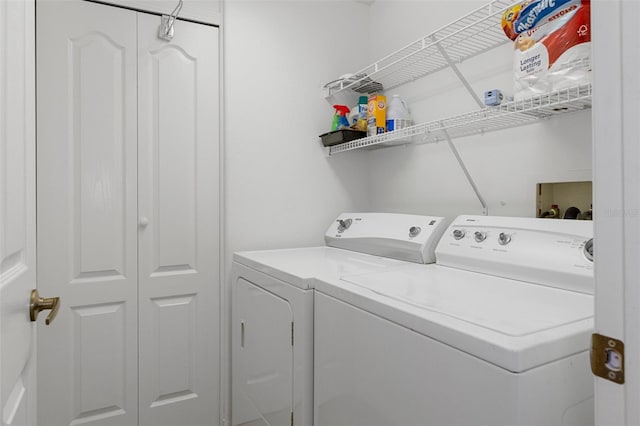 laundry room featuring independent washer and dryer