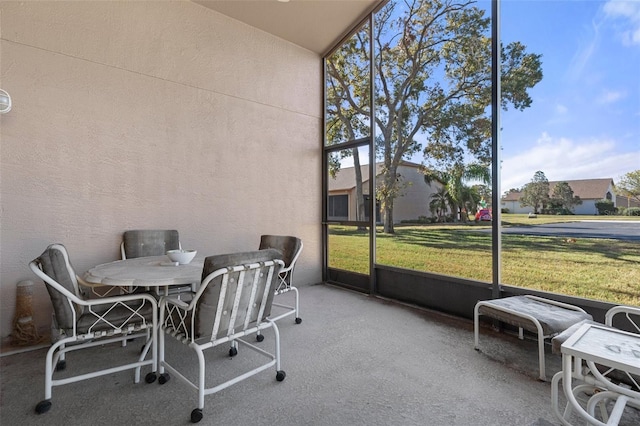 view of sunroom