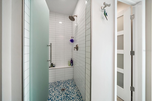 bathroom featuring walk in shower