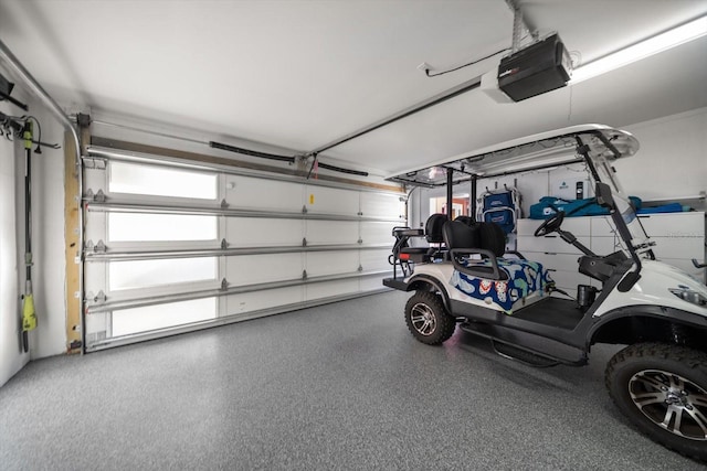 garage featuring a garage door opener