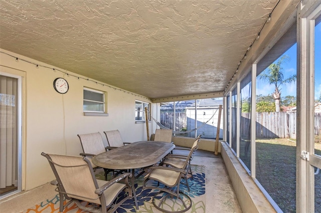 view of sunroom