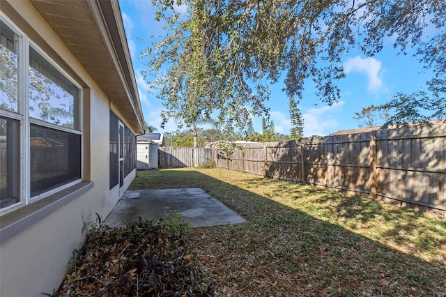 view of yard featuring a patio