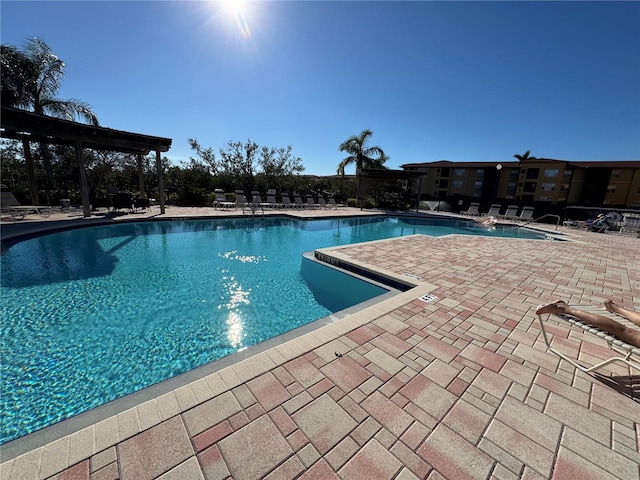 view of pool with a patio area