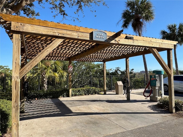 view of property's community with a pergola