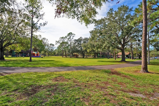 view of home's community featuring a yard