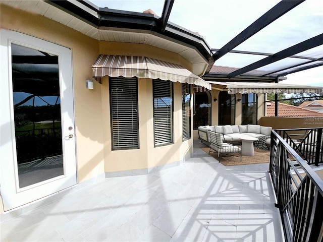 balcony featuring outdoor lounge area