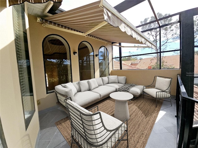 view of patio featuring an outdoor hangout area